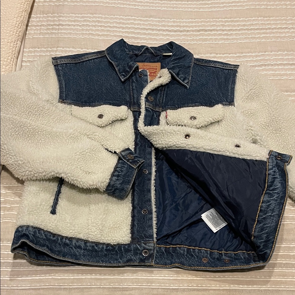 Denim and Sherpa Jean Jacket
